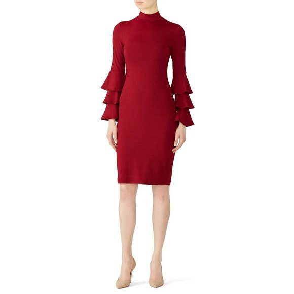 R-157. Susana Monaco Red Darla Dress - Picture 1 of 1